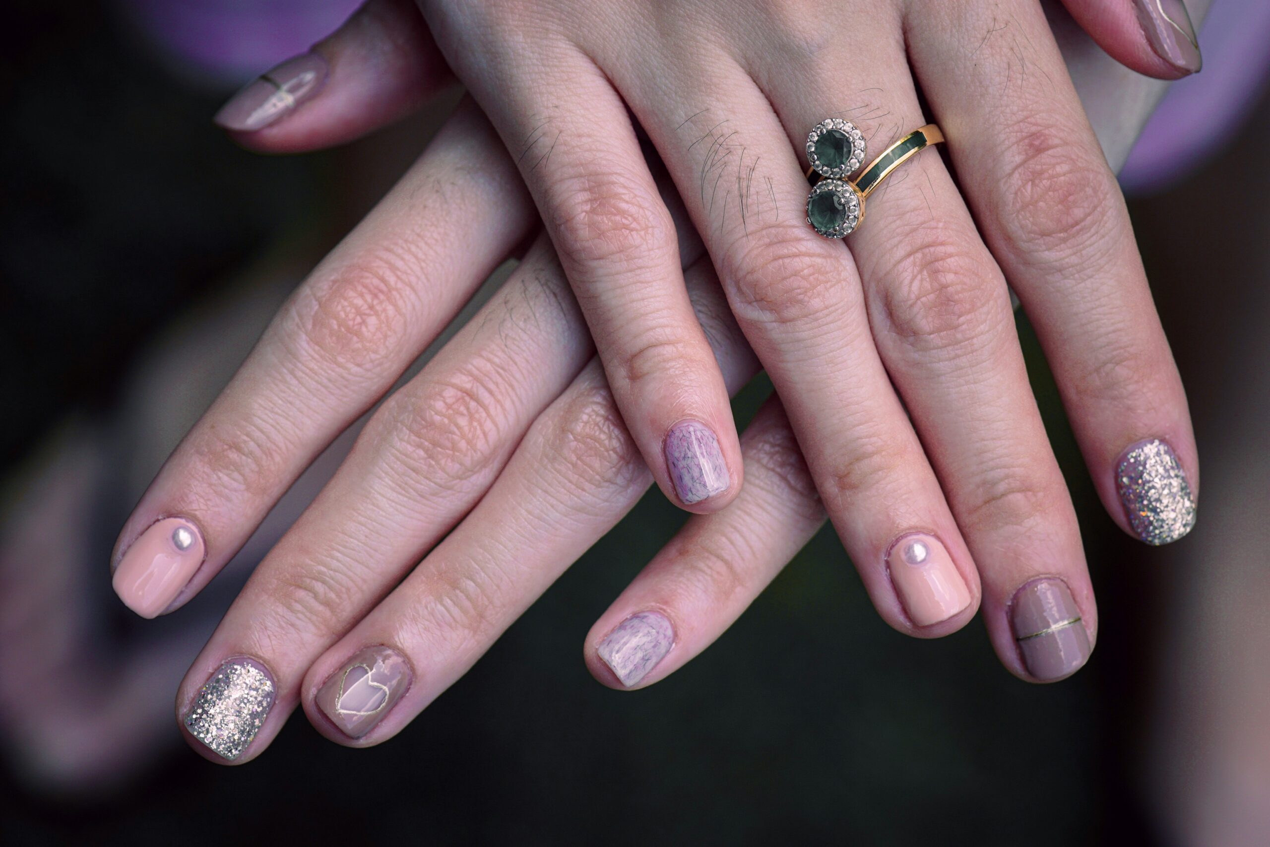 Modern Nail Bar Keller Hand-Painted Nail Art